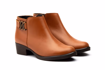 Botín Mujer Piel Cuero - 5