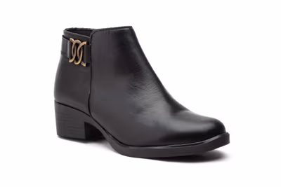 Botín Mujer Piel Negro - 2