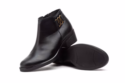 Botín Mujer Piel Negro - 7