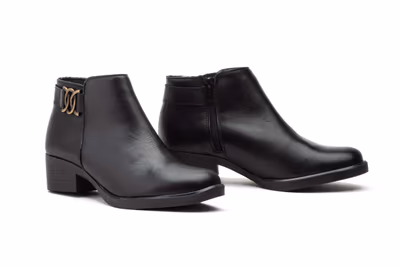 Botín Mujer Piel Negro
