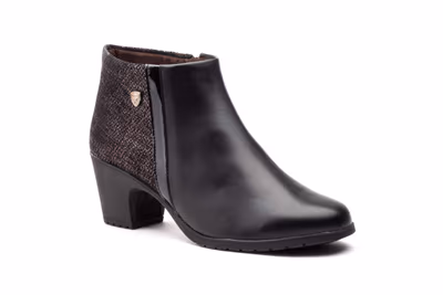 Botín Mujer Piel Negro - 2