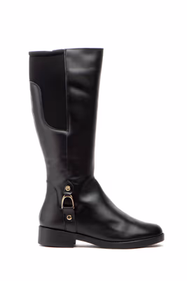 Botas Mujer Piel Negro Elásticos - 2