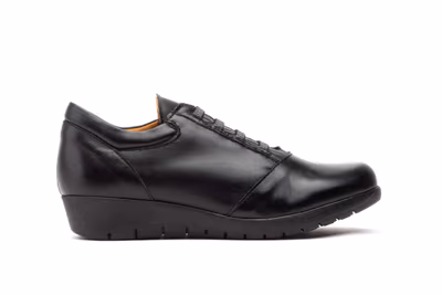 Zapatos Mujer Piel Negro Elásticos - 3
