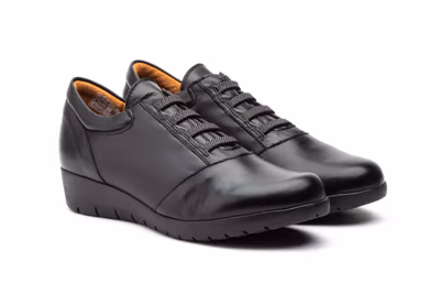 Zapatos Mujer Piel Negro Elásticos - 5