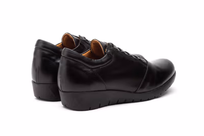 Zapatos Mujer Piel Negro Elásticos - 6