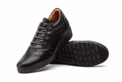 Zapatos Mujer Piel Negro Elásticos - 7