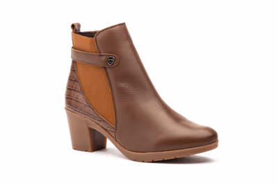 Botín Mujer Piel Cuero Elásticos - 2