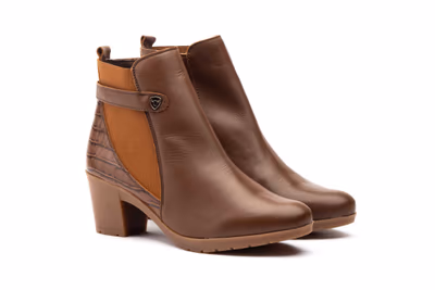 Botín Mujer Piel Cuero Elásticos - 5