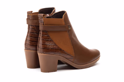 Botín Mujer Piel Cuero Elásticos - 6