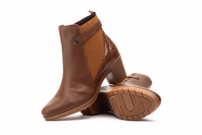 Botín Mujer Piel Cuero Elásticos - 7