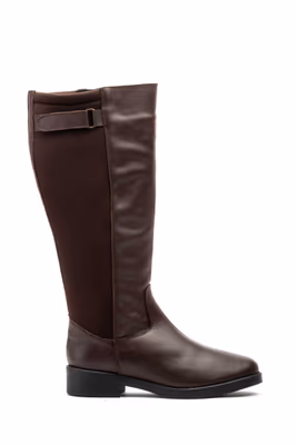 Botas Mujer Piel Marrón Elásticos - 2