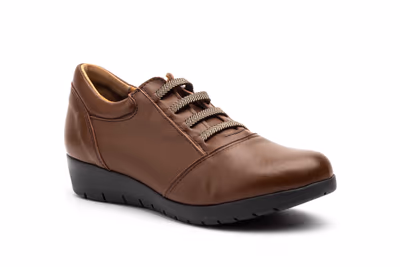 Zapatos Mujer Piel Marrón Eásticos - 2