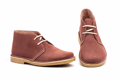 Botín Mujer Piel Serraje Maquillaje Cordones