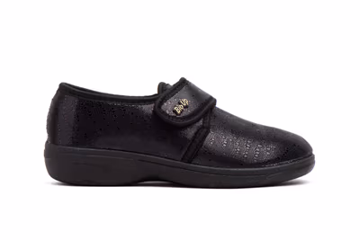Zapatos Mujer Licra Negra Velcro - 3