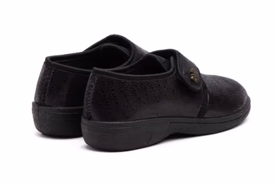 Zapatos Mujer Licra Negra Velcro - 6