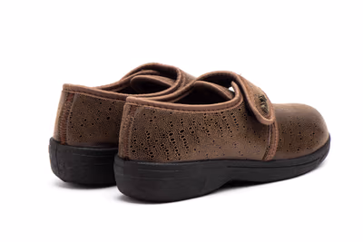 Zapatos Mujer Licra Taupe Velcro - 6