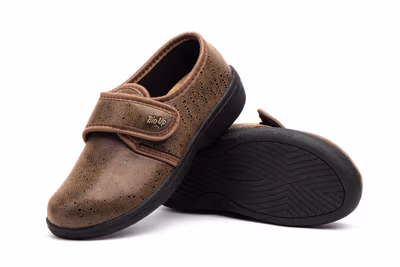 Zapatos Mujer Licra Taupe Velcro - 7