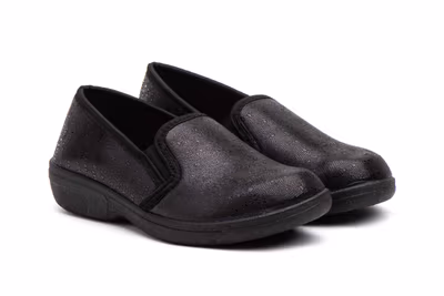 Zapatos Mujer Licra Negro - 5