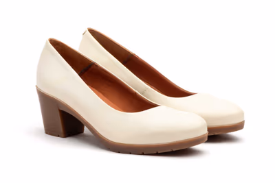 Zapatos Salón Mujer Piel Napa CrudoTacón Ancho - 5