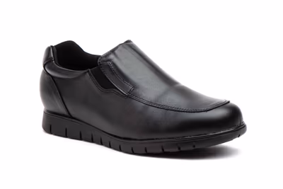 Zapatos Hombre Piel Negro Elásticos - 2