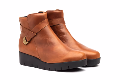 Botín Mujer Piel Cuero - 5