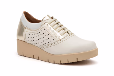 Zapatos Deportivos Mujer Piel Hielo Champan  - 2