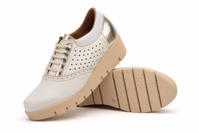 Zapatos Deportivos Mujer Piel Hielo Champan  - 7