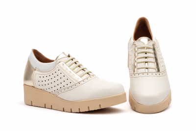 Zapatos Deportivos Mujer Piel Hielo Champan 