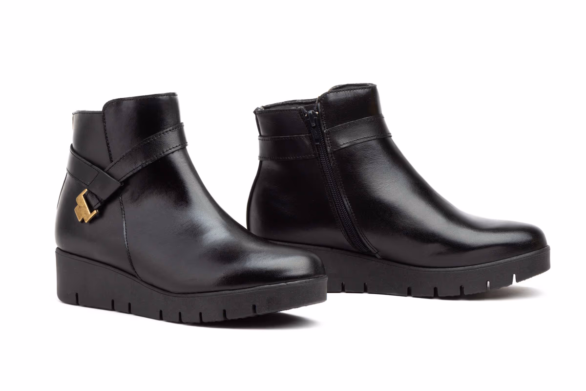 Botín Mujer Piel Negro