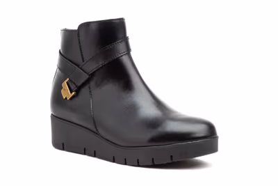 Botín Mujer Piel Negro - 2