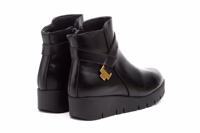 Botín Mujer Piel Negro - 6