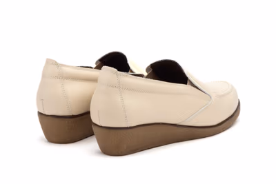 Zapatos Mujer Piel Beige - 6
