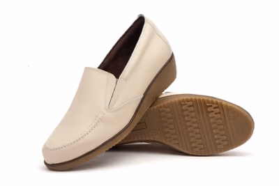 Zapatos Mujer Piel Beige - 7