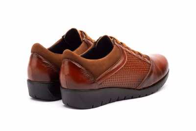 Deportivos Mujer Piel Cordones Elásticos Cuña - 6