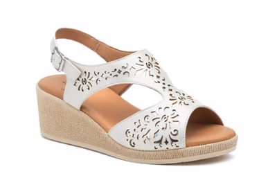 Sandalias Mujer Piel Hielo Cuña Gel - 2