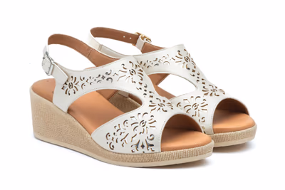 Sandalias Mujer Piel Hielo Cuña Gel - 5