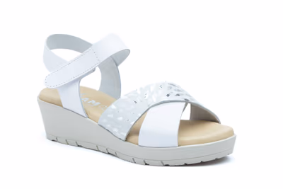 Sandalias Mujer Piel Blanco - 2