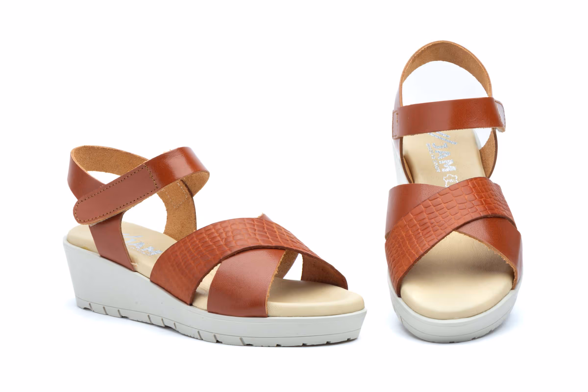 Sandalias Mujer Piel Cuero