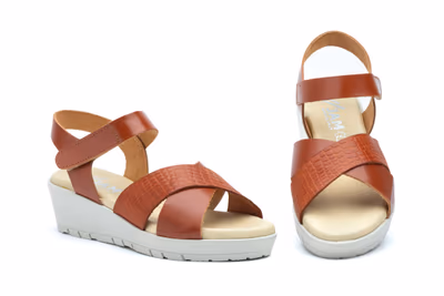 Sandalias Mujer Piel Cuero