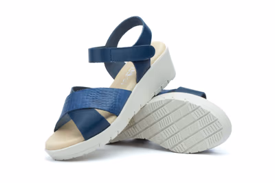 Sandalias Mujer Piel Marino - 6