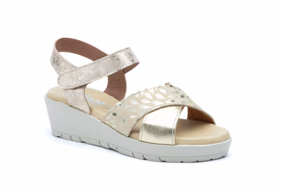 Sandalias Mujer Piel Oro - 2