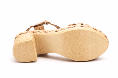 Sandalias Mujer Piel Manacor Terra Tacón Yute Encantto ref. ENC-60127 - 4