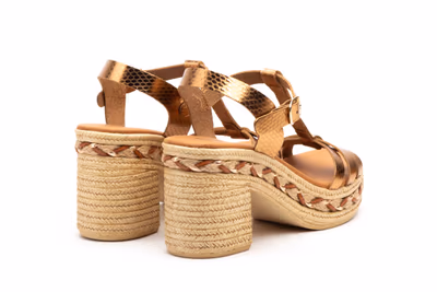 Sandalias Mujer Piel Manacor Terra Tacón Yute Encantto ref. ENC-60127 - 6