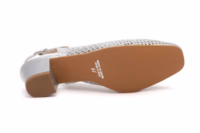 Zapatos Mujer Plata Tacón Bajo - 4