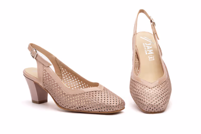 Zapatos Mujer Rejilla Salmón 