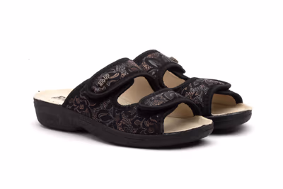 Zueco Mujer Negro Velcro - 5