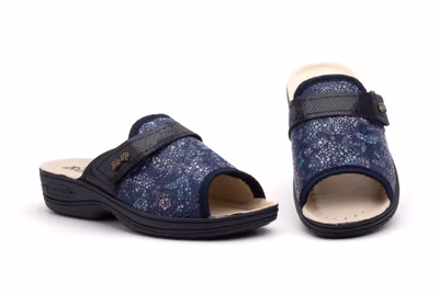 Zuecos Mujer Marino Velcro