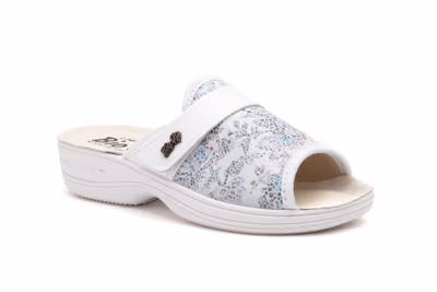 Zuecos Mujer Blanco Velcro - 2