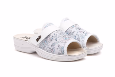 Zuecos Mujer Blanco Velcro - 5