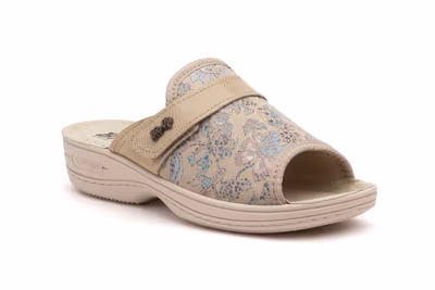 Zuecos Mujer Beige Velcro - 2